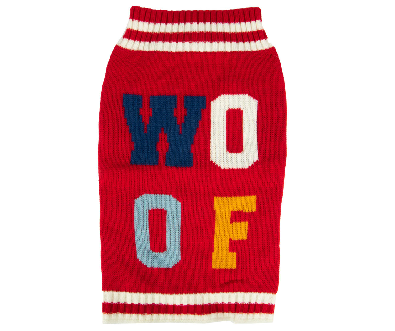 Pet Small "Woof" Red Sweater