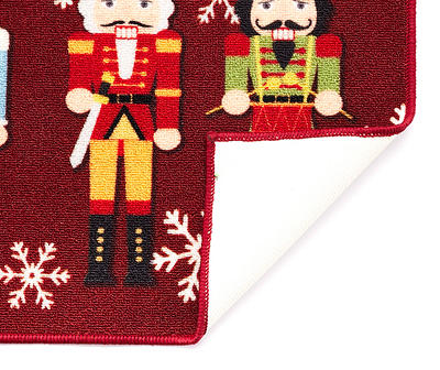Red Marching Nutcrackers Kitchen Mat, (20" x 30")