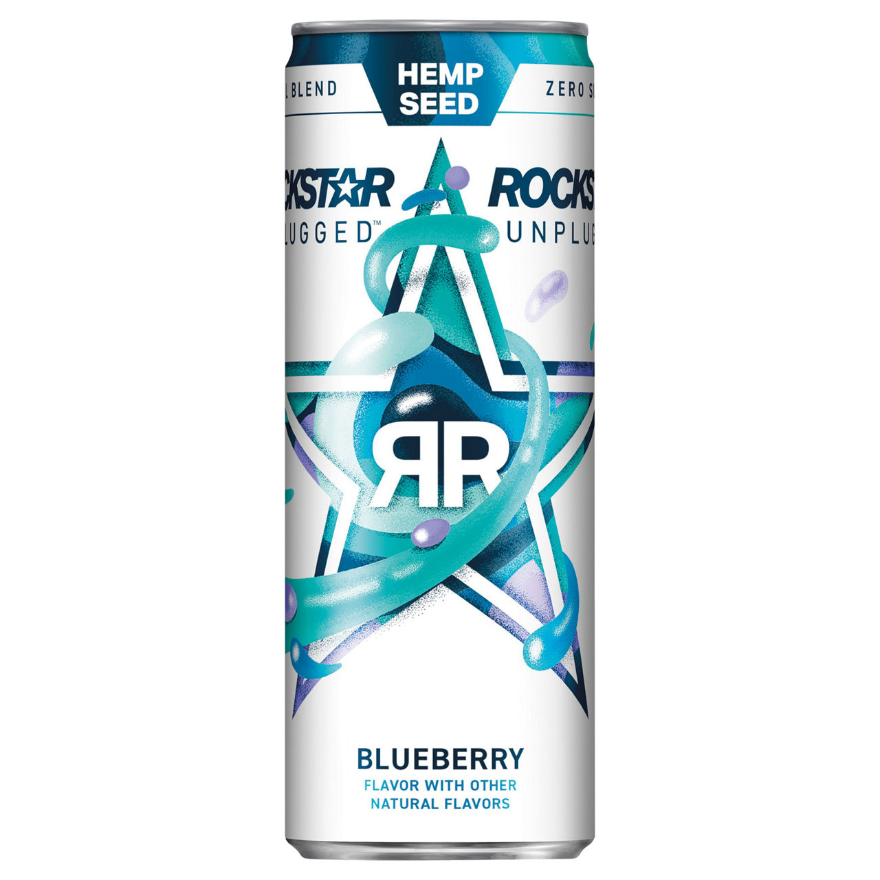 Rockstar Rockstar Unplugged Hemp Seed Sugar Free Blueberry Energy Drink