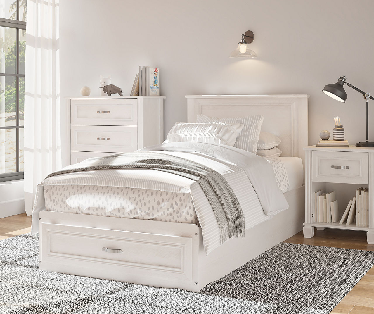 big lots white twin bed with drawers