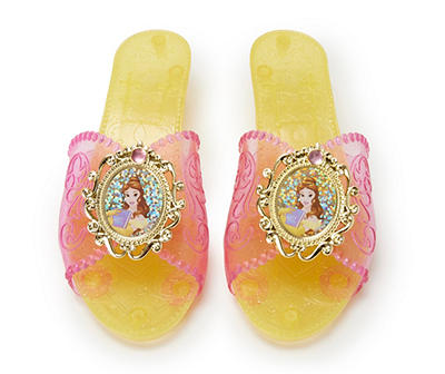 Yellow & Pink Princess Belle Kids' Costume Shoes