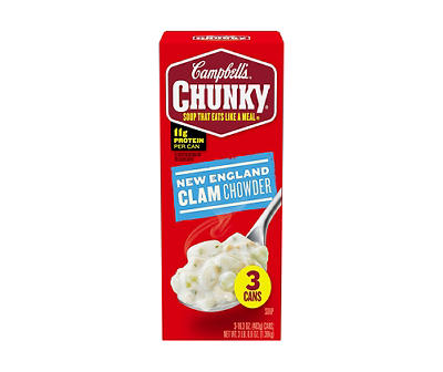 New England Clam Chowder 16.3 Oz. Cans, 3-Pack