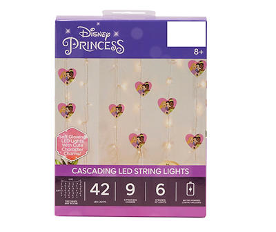 Disney Princess Warm White LED Curtain Lights, (5.7')