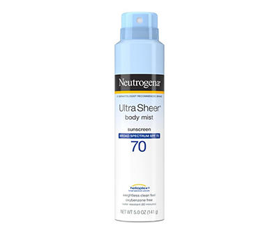 Ultra Sheer Lightweight SPF 70 Sunscreen Spray, 5 Oz.