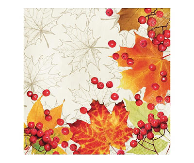 Fall Leaves Paper Dinner Napkins, 20-Count