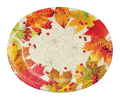 Fall Leaves Paper Platter Plates, 8-Count