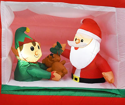 7' Inflatable LED Santa's Workshop