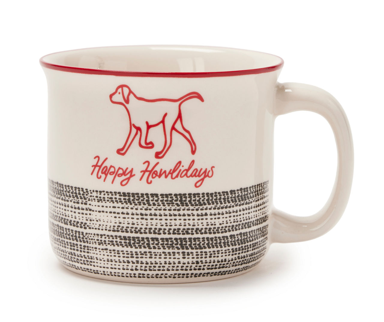 Winter Wonder Lane Stripe Reindeer Ceramic Mug, 16 Oz.