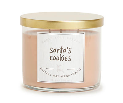 Santa's Cookies Tan 3-Wick Jar Candle, 14 oz.