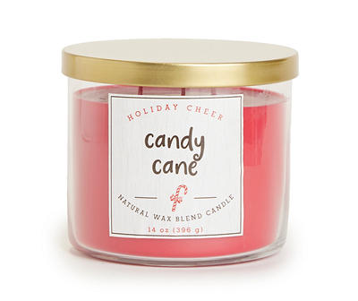Candy Cane Red 3-Wick Jar Candle, 14 oz.
