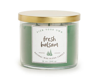 Fresh Balsam Dark Green 3-Wick Jar Candle, 14 oz.