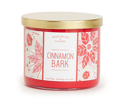Cinnamon Bark Red Opaque 3-Wick Jar Candle, 14 oz.