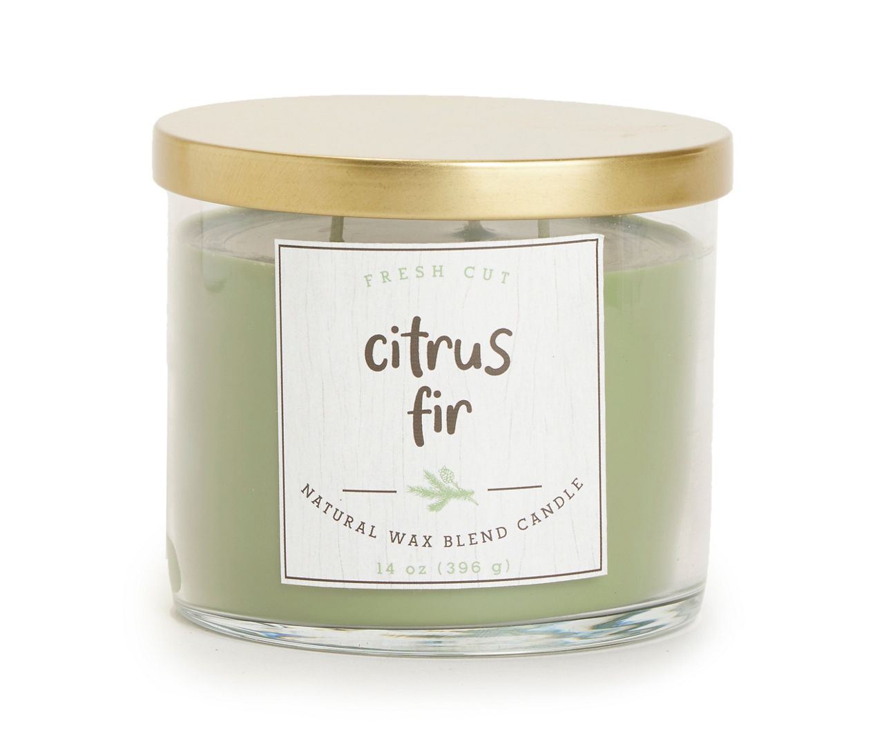 Citrus Fir Light Green 3Wick Jar Candle, 14 oz. Big Lots
