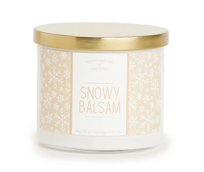 Snowy Balsam White Opaque 3-Wick Jar Candle, 14 oz.