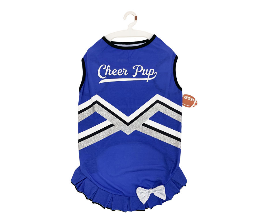 Pet XX-Large "Cheer Pup" Blue Cheerleader Dress