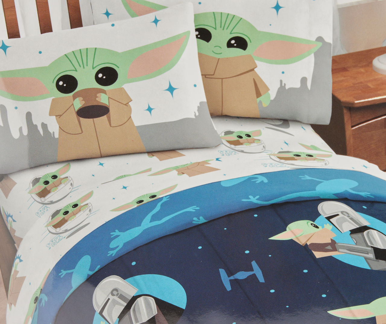 Disney The Mandalorian White Grogu Twin 3 Piece Sheets Set Big Lots