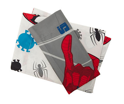 White & Red Spidey Twin 3-Piece Sheets Set