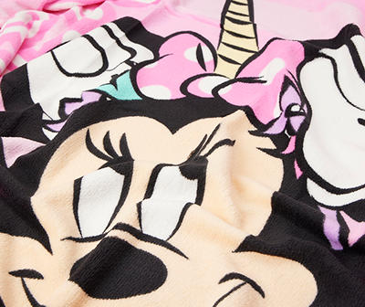 "Dreamer" Pink Minnie Mouse Fleece Throw, (46" x 60")