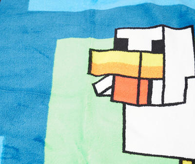 Minecraft Blue & Green Character Collage Fleece Throw, (46" x 60")