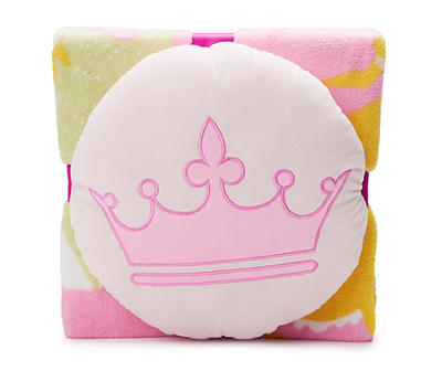 Pink Princess Nogginz Pillow & Fleece Blanket Set
