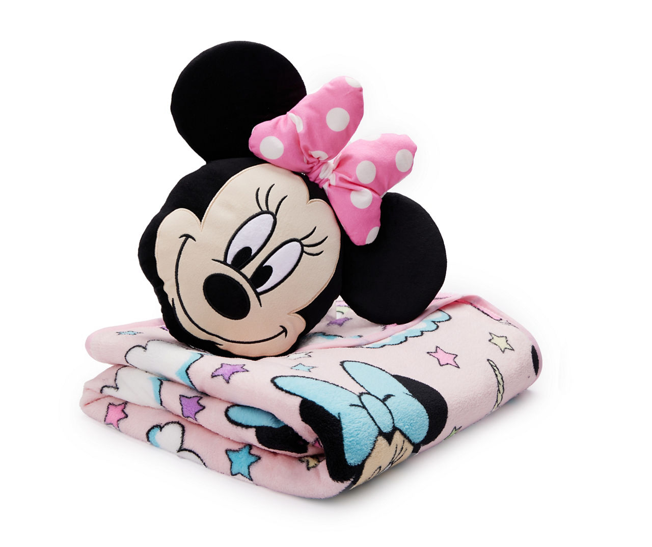 Disney Pink Princess Nogginz Pillow & Fleece Blanket Set