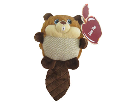 Flat Tail Beaver Plush Dog Toy