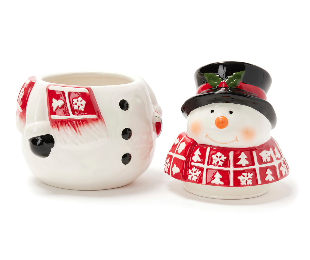 Snowman Ceramic Cookie Jar, (9.4")