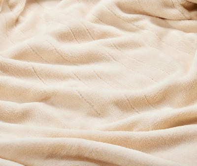 Cream Microplush Queen Electric Blanket
