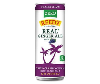 Transfusion Zero Sugar Ginger Ale, 4-Pack