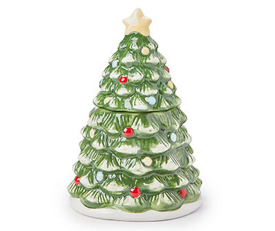 Christmas Tree Ceramic Cookie Jar, (10.2