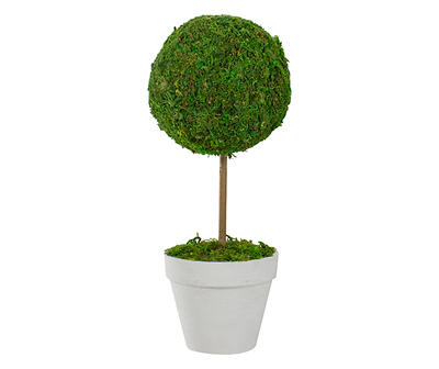 16" Moss Ball Potted Topiary Tree