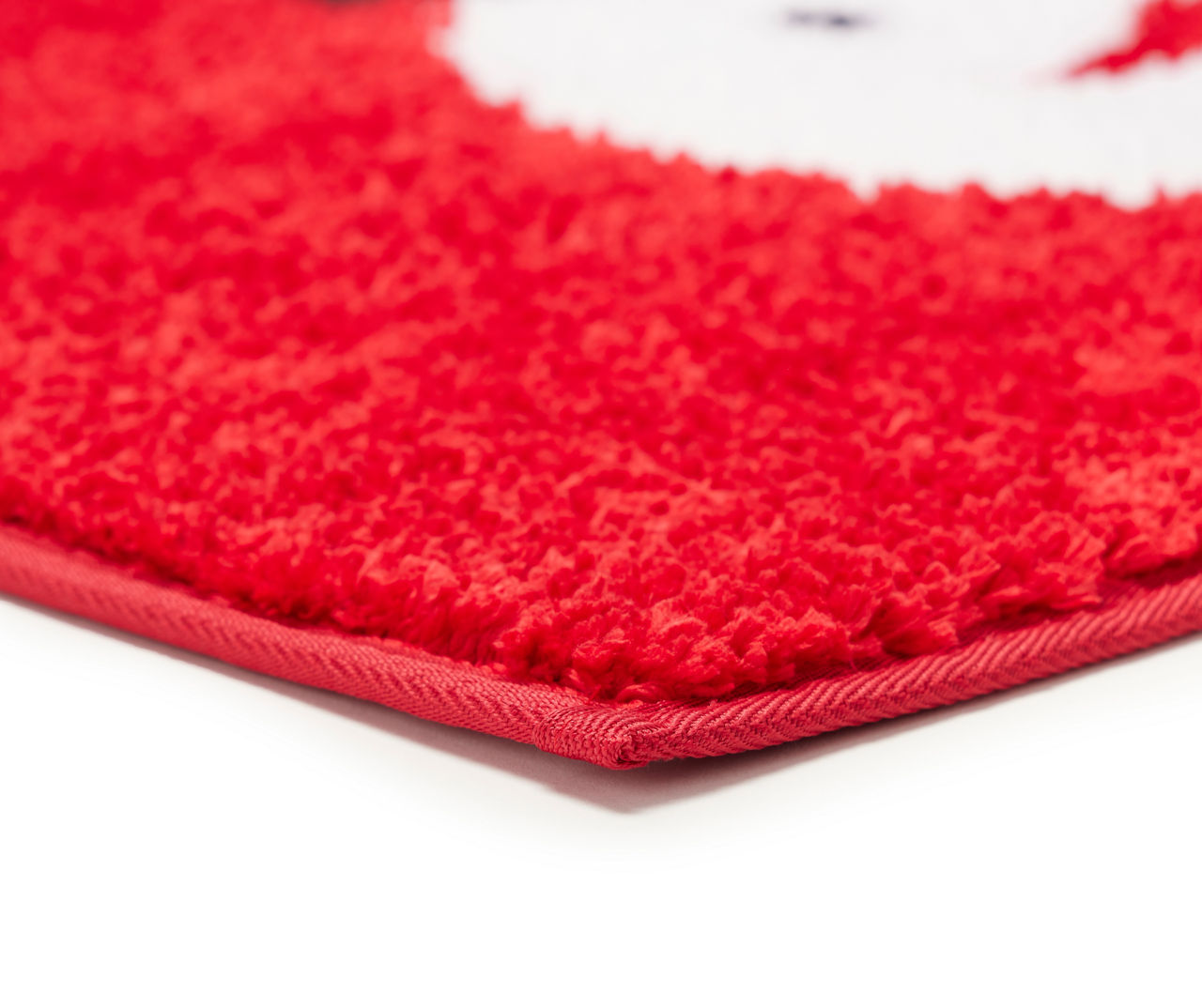 Home for the Holidays Red & White Jolly Snowman Bath Rug