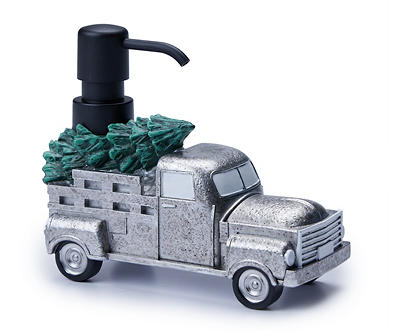 Home for the Holidays Silver & Green Jolly Truck Lotion Pump