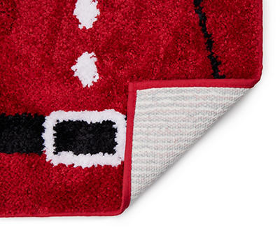 Red & White Santa 2-Piece Toilet Rug Set