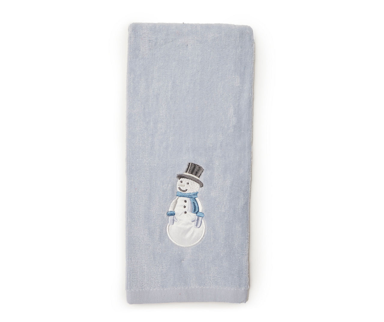 Winter Wonder Lane Arctic Enchantment Light Blue Snowman Embroidered Hand Towel Big Lots