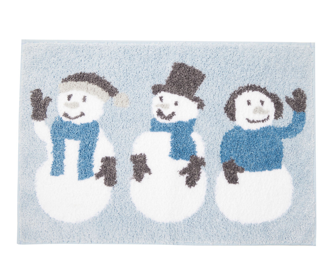 Winter Wonder Lane Arctic Enchantment Blue Snowman Bath Rug | Big Lots