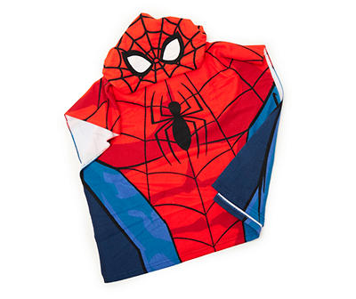 Red & Blue Spider-Man Hooded Towel