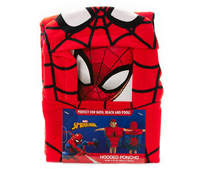 Red & Blue Spider-Man Hooded Towel