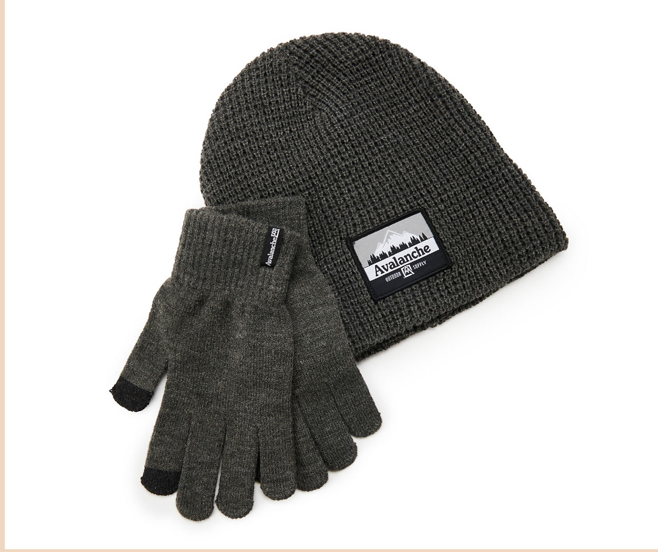 Avalanche Knit Sherpa-Lined Beanie & Gloves Set
