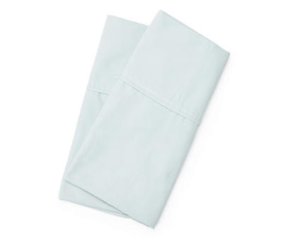 Aqua 300-Thread Count Standard Pillowcase, 2-Pack