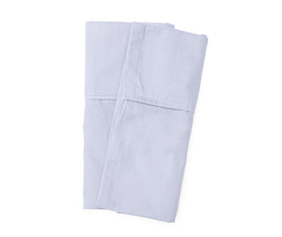 Denim Blue 300-Thread Count Standard Pillowcase, 2-Pack