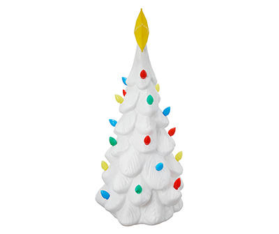 24.02" LED White Nostalgic Christmas Tree