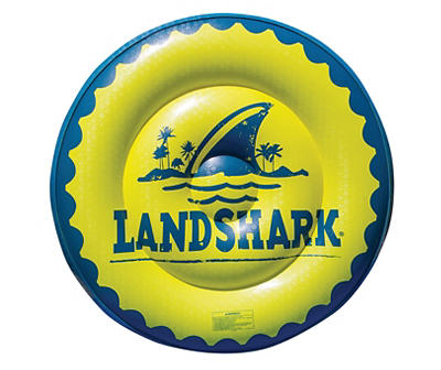 "Landshark" Blue & Yellow Bottle Cap Float