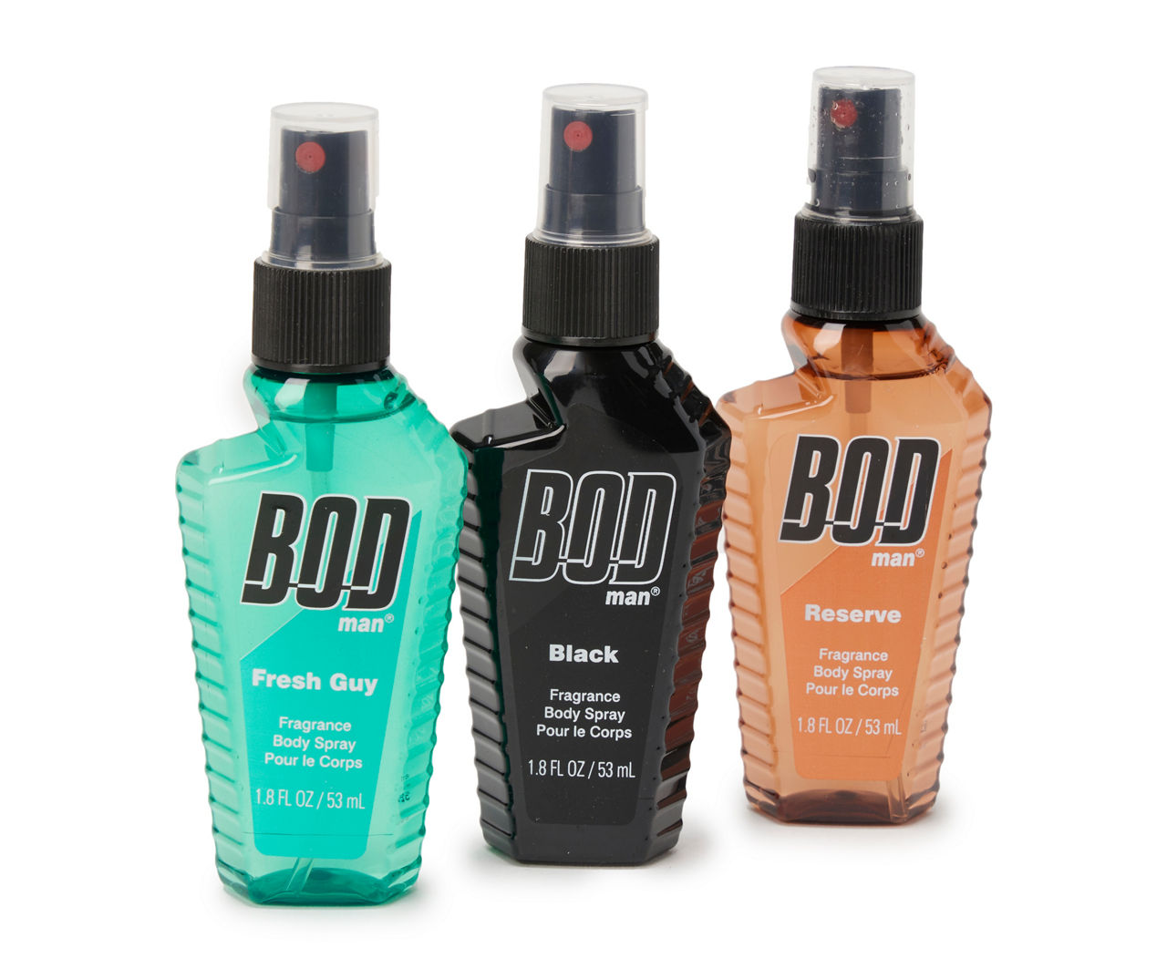 BOD Man Black, Reserve & Fresh Guy 3-Piece Fragrance Body Spray Gift ...