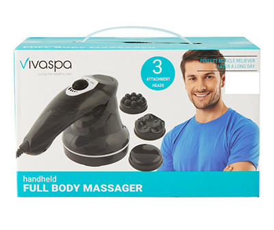 Black Handheld Shiatsu Full Body Body Massager