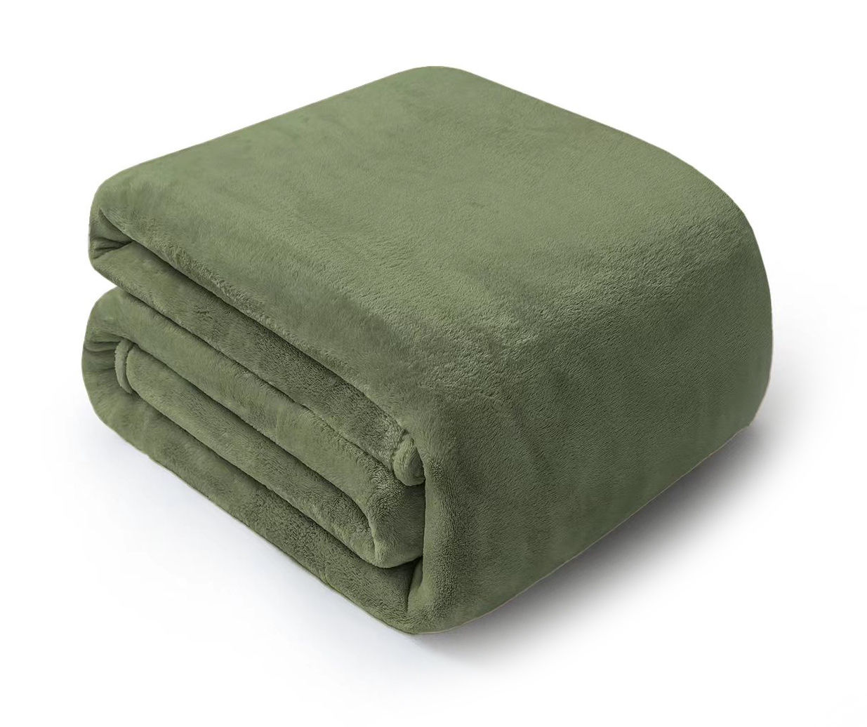 Vetiver Green Velvet Plush Queen/King Blanket