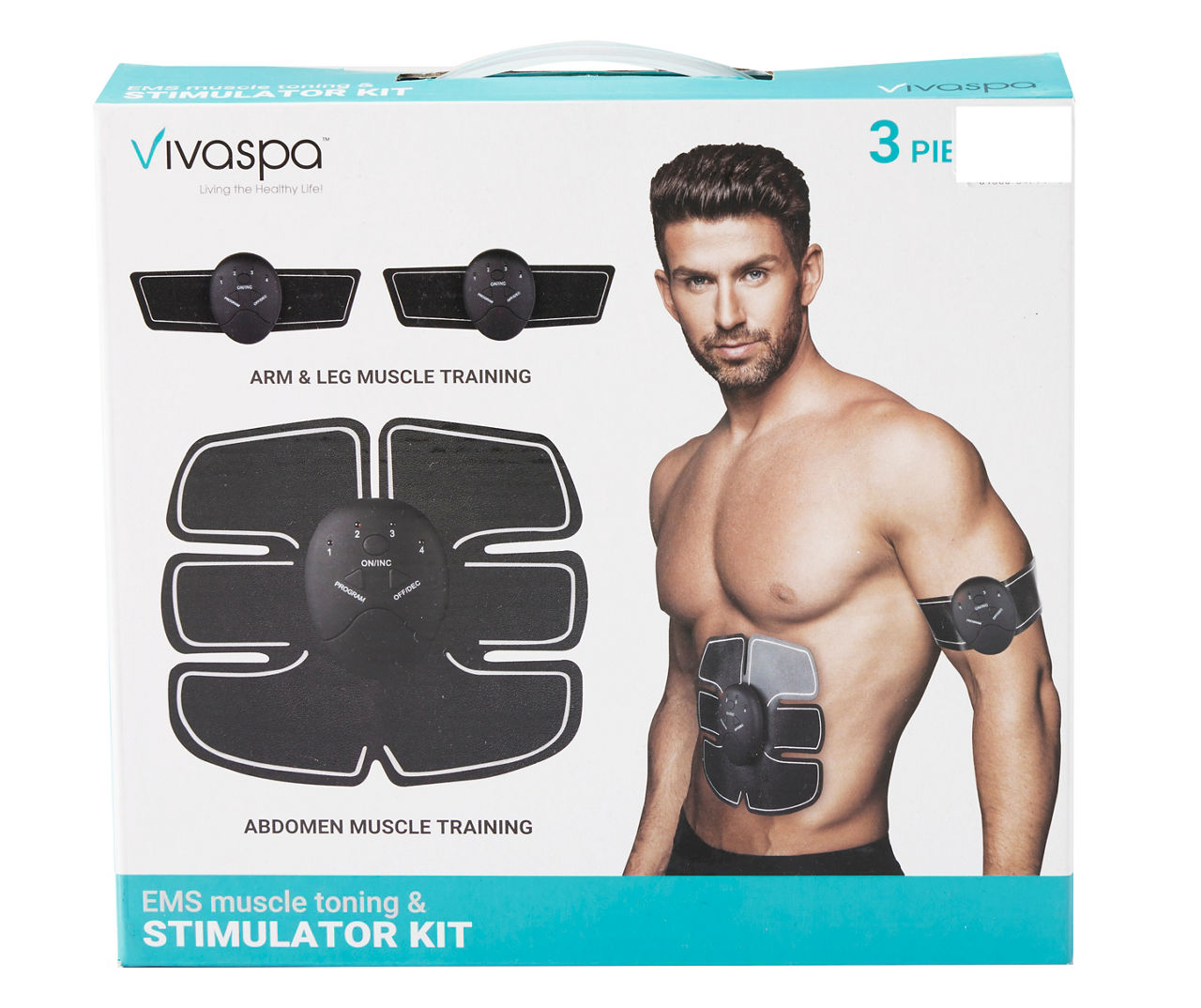 Vivitar Black EMS Muscle Toning & Stimulator Kit Big Lots