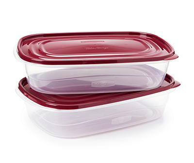 Rubbermaid TakeAlongs Rhubarb 1 Gallon Rectangle 2-Container