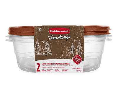 TakeAlongs Toffee Nut 11.7 Cup Large Square Containers, 2-Pack