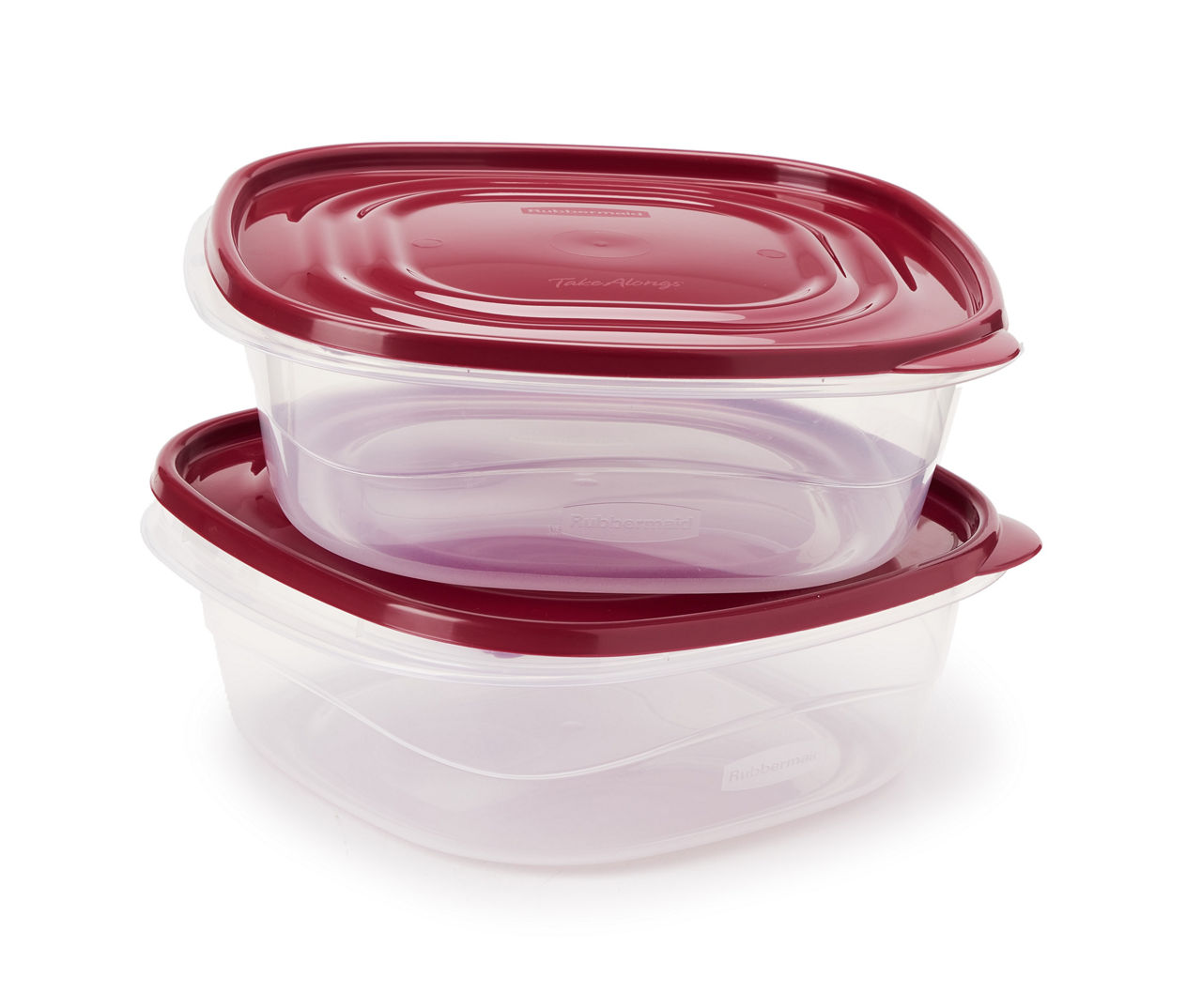 Rubbermaid TakeAlongs 11.7 Cup Food Storage Containers, Set of 2, Rhubarb  Red 
